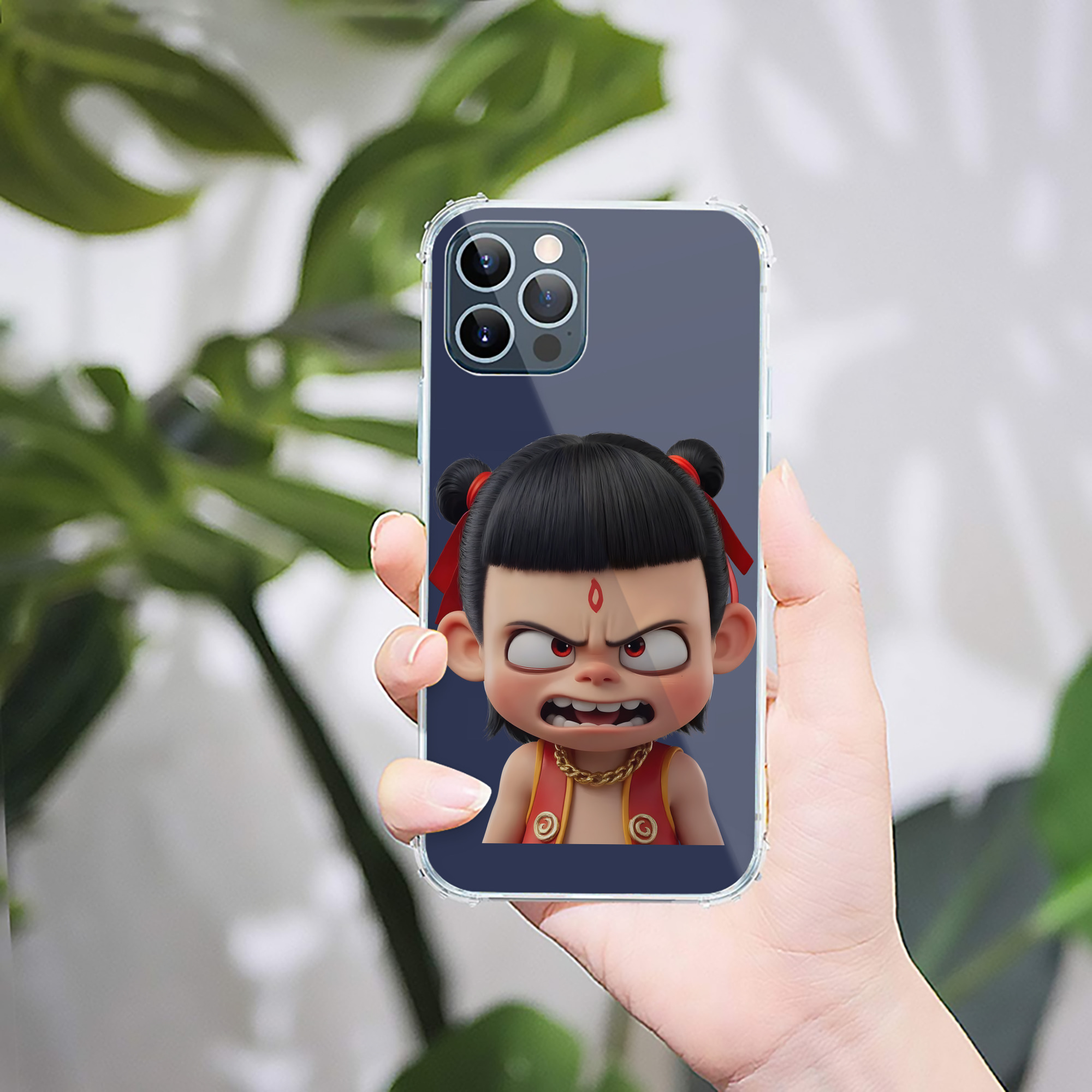 （画像用） Ne Zha 2 ナタ 魔童の大暴れ 【iPhone 12シリーズ対応】透明スマホケース（クリアソフトケース）